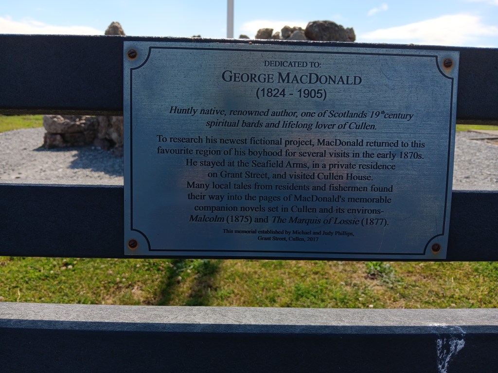 George MacDonald Memorial Bench on Castle Hill in Cullen