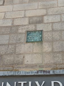 George MacDonald Birthplace Blue Plate